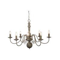 Searchlight Greythorne 8 Light Ceiling Textured Grey Finish