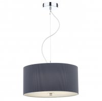 Dar Zaragoza 3 Light Pendant 40cm Grey