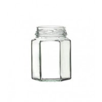 Hexagonal Glass Jar with Twist-off Lid 55ml