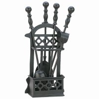 Manor Reproductions Victorian Companion Set - Black