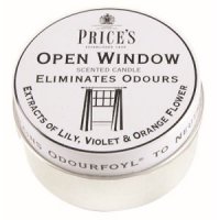 Price's Fresh Air Scented Candle Tin - Open Window