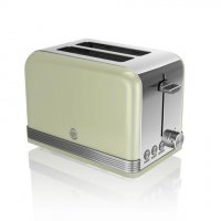 swan 2 slice retro green toaster