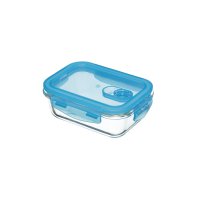 kc glass storage container 350ml rectangular with vent