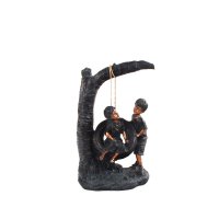 Solstice Sculptures Children on Tyre Swing 50cm in Bronze Effect