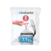 Brabantia NewIcon 3L Bin Liners Dispenser Pack 60 Bags - Size V
