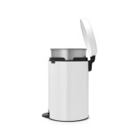 Brabantia Newicon 20 Litre Pedal Bin in White with Metal Bucket