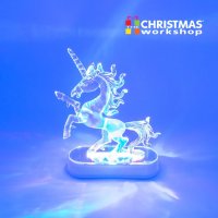 The Christmas Workshop Colour Changing LED Unicorn Ornament
