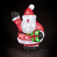 SnowTime Acrylic Character 38cm - Santa with Parcel
