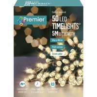 Premier Decorations Timelights Battery Operated Multi-Action 50 LED - Warm White