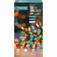 Premier Decorations Timelights Battery Operated Multi-Action 100 LED - Multicoloured