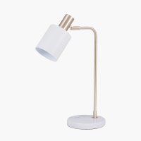 Pacific Lifestyle Biba Marble Footed Table Lamp - White and Gold