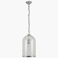 Pacific Lifestyle Cloche Clear Glass and Silver Pendant