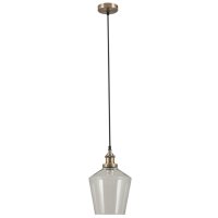 Pacific Lifestyle Emmanuelle Antique Brass Metal and Clear Glass Pendant