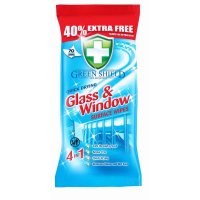 Green Shield Quick Drying Glass & Window Surface Wipes (Pack 70)