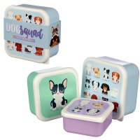 Puckator Set of 3 Lunch Boxes - Dog Squad