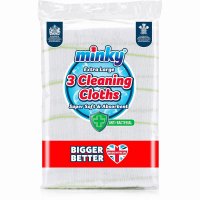 Minky Extra Large Anti-Bacterial Cleaning Cloths (Pack of 3)