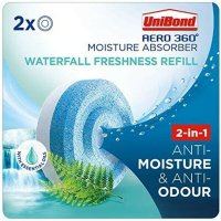 UniBond Aero 360 Moisture Absorber Refills Waterfall Freshness