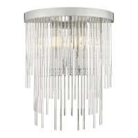 Isla 2 Light Wall Light Polished Chrome And Clear Glass