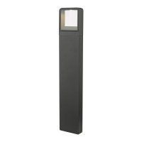 Outdoor Post with Square Light Anthracite IP65 LED