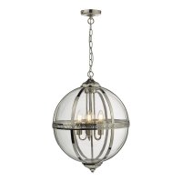 Vanessa 5 Light Pendant Polished Nickel And Clear
