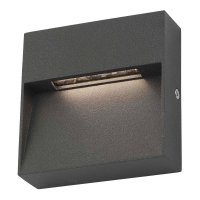 Yukon 1 Light Wall Light Square Eyelid Anthracite IP65 LED