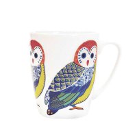 Queens by Churchill Paradise Birds Oak Mug 400ml - Owl