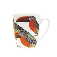 Queens by Churchill Paradise Birds Oak Mug 400ml - Toucan