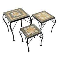 Summer Terrace Brava Square Plant Stand (Set of 3) - Low