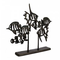 Elur Iron Ornament Angel Fish Shoal 33cm