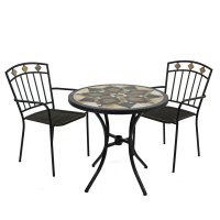 Exclusive Garden Darwin 76cm Bistro with Set of 2 Malaga Chairs
