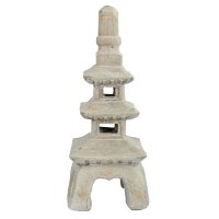Solstice Sculptures Pagoda Stack 79cm -Weathered Lt Stone Effect