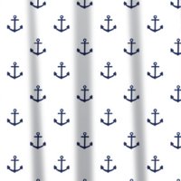 Sabichi Anchor Peva Shower Curtain