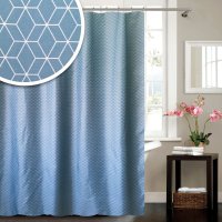 Blue Canyon Geometric Shower Curtain