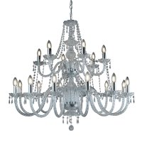 Searchlight Hale 18 Light Pendant Chrome Metal & Clear Crystal