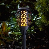 Smart Solar Compact Flaming Torch - Black 4pc Carry Pack