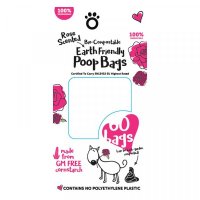 Zoon Poop Bags 60 Bags- Rose Scentented