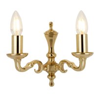 SEARCHLIGHT SEVILLE 2LT POL/BRASS WB CANDLE NO GLASS