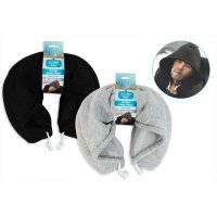 Travel Essentials Adults Hooded Travel Pillow - Assorted