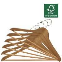 Ordinett Set Of 6 Clothes Hangers - Wood