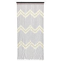 Tuscany Wooden Beaded Door Curtain (zig zag