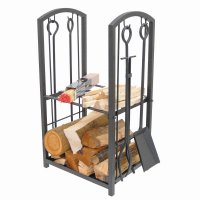 Manor Reproductions Log Station - Black