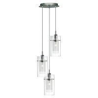 Searchlight Duo I - Ss Double Glass 3Lt Pendant