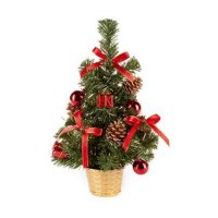 Premier Decorations Table Top Dressed Tree 30cm - Red