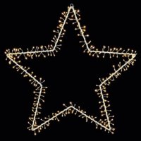 Premier Decorations Microbrights Star 60cm with 250 LED - Warm White