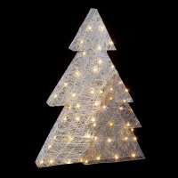 Premier Decorations Double Layer Effect Tree 20LED 31cm -Slv/Gy