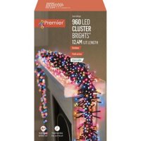 Premier Decorations ClusterBrights Multi-Action 960 LED with Timer - Rainbow