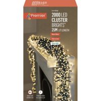 Premier Decorations ClusterBrights Multi-Action 2000 LED with Timer - Warm White
