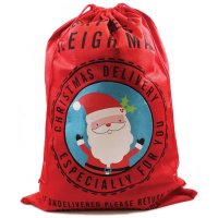 Festive Wonderland Super Jumbo Sack w/Printed Santa Mail Design