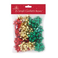 Festive Wonderland Small Confetti Bows Assorted (Pack of 25)