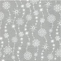 Paper + Design Napkins 33cm (Pack of 20) - Chrystal Waves Silver